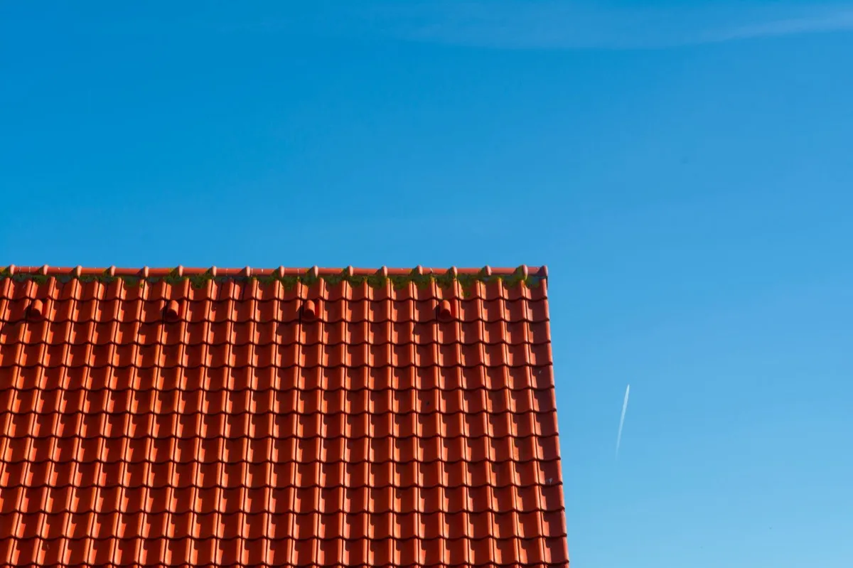 Tile roof gable in full sun, the kind of exposure that sets roof life in Yuma, AZ